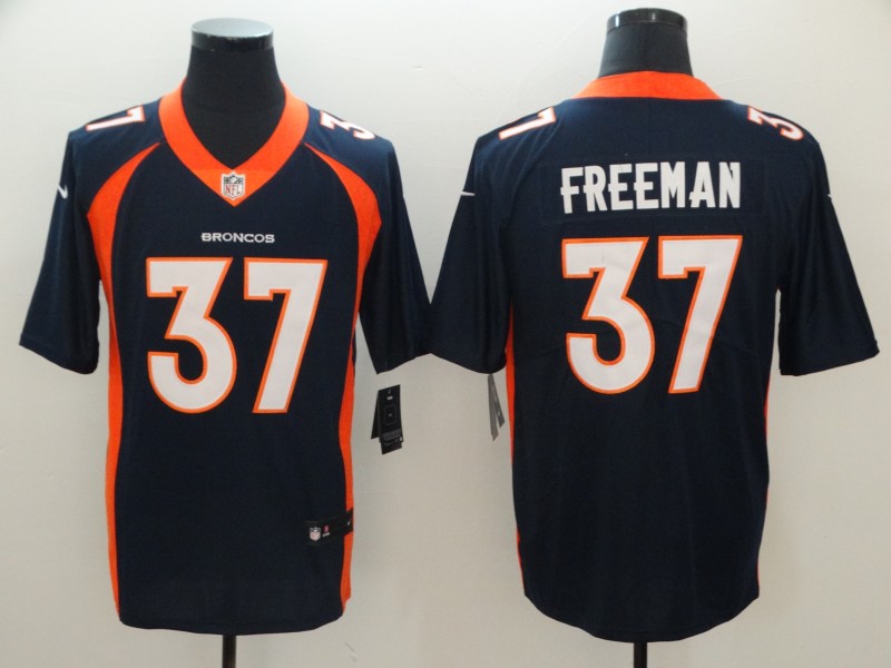 Men's Denver Broncos Royce Freeman #37 Navy Jersey
